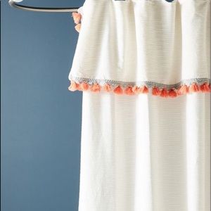 Anthropologie Tassled Arden Shower Curtain